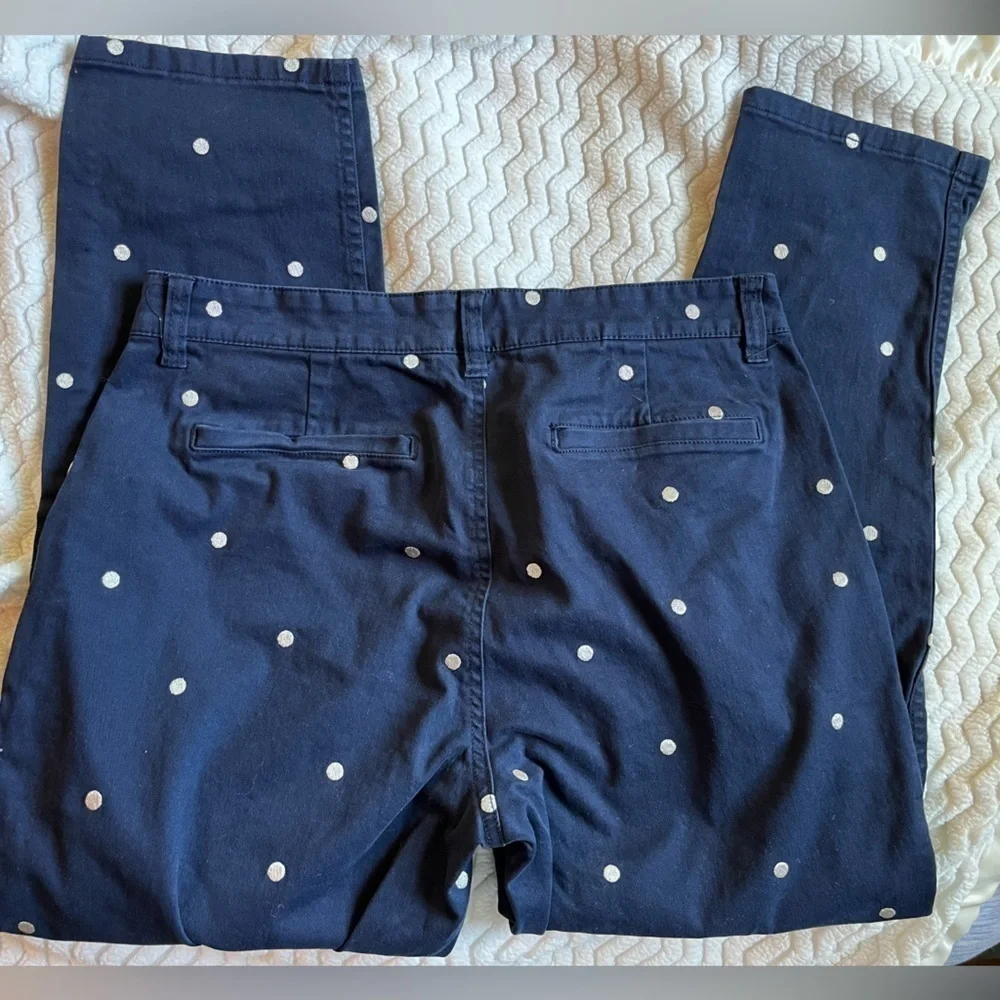 J Crew Polka Dot Capri Pants Women's Size 30